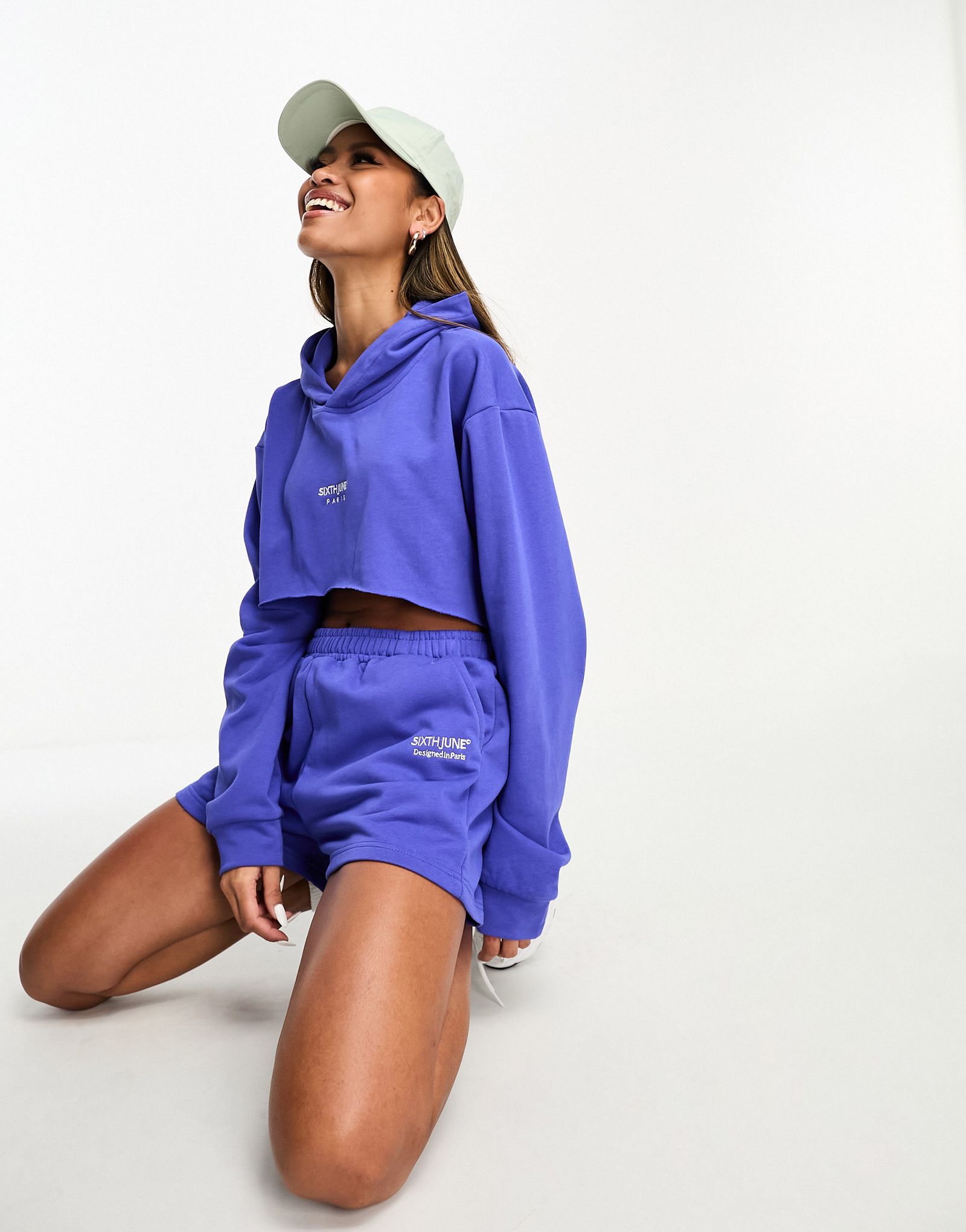 Синие шорты из джерси с логотипом Sixth June 5690₽