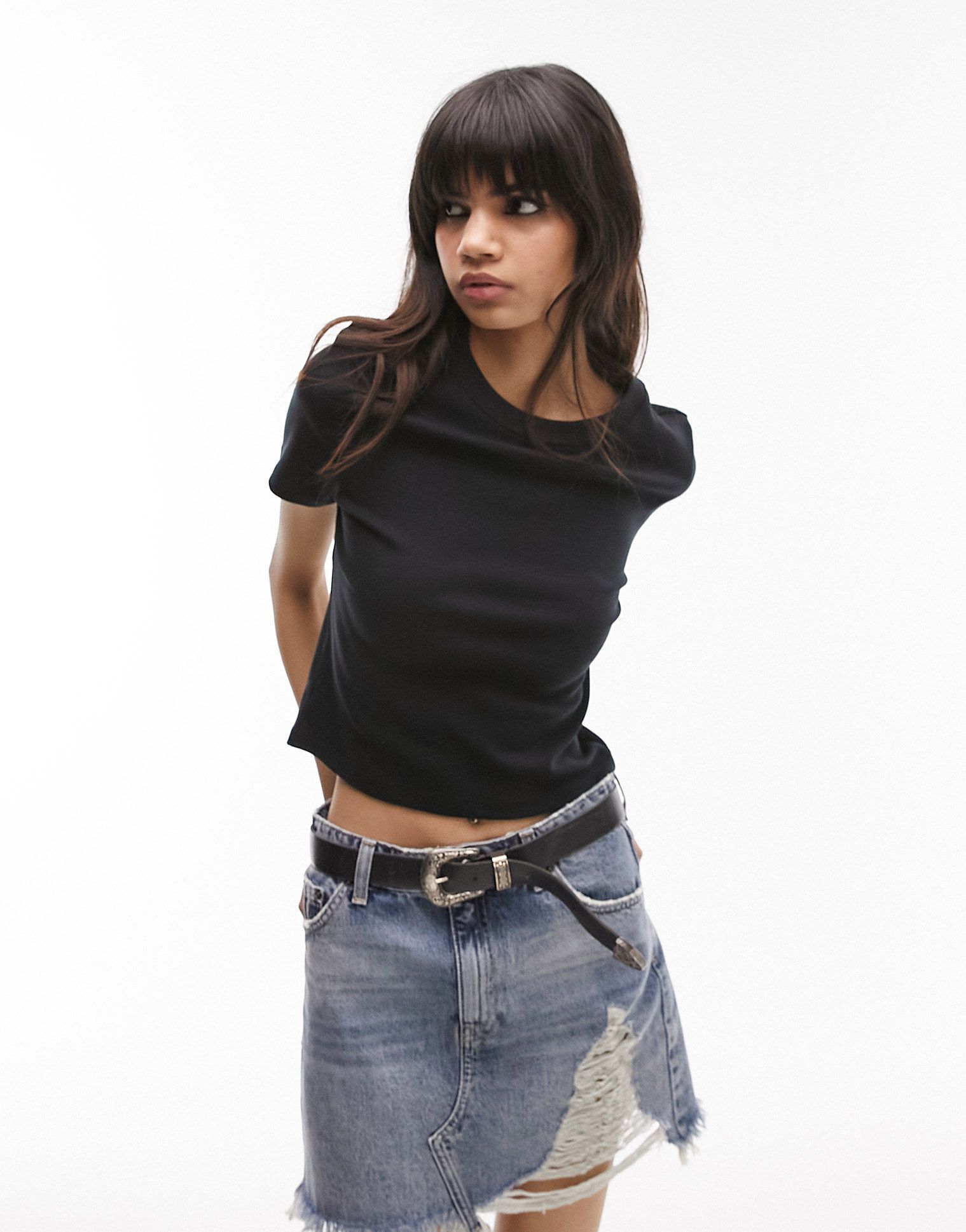 Черная повседневная футболка Topshop 3490₽