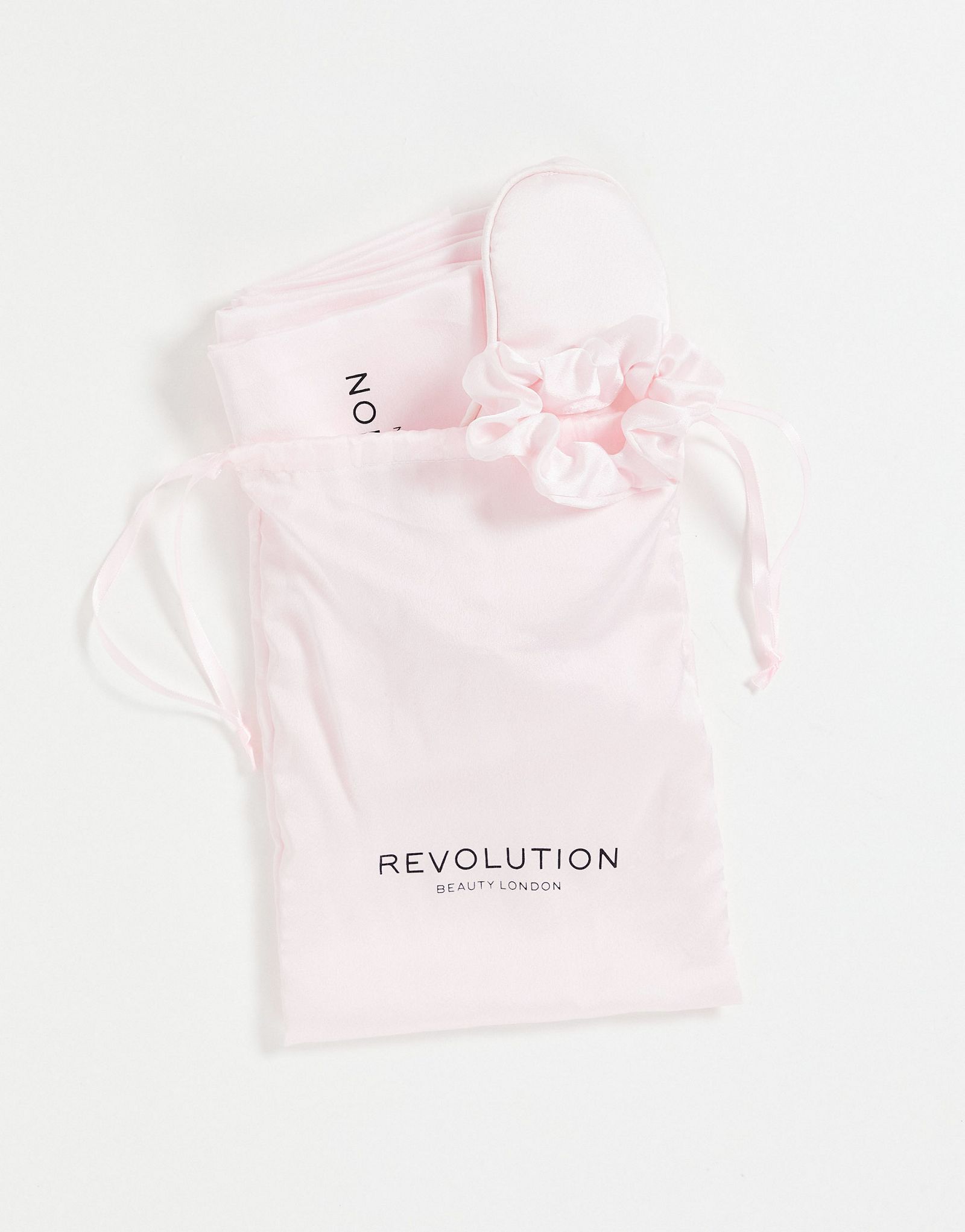 Атласный комплект для сна Revolution Hair The Beauty Sleep, розовый