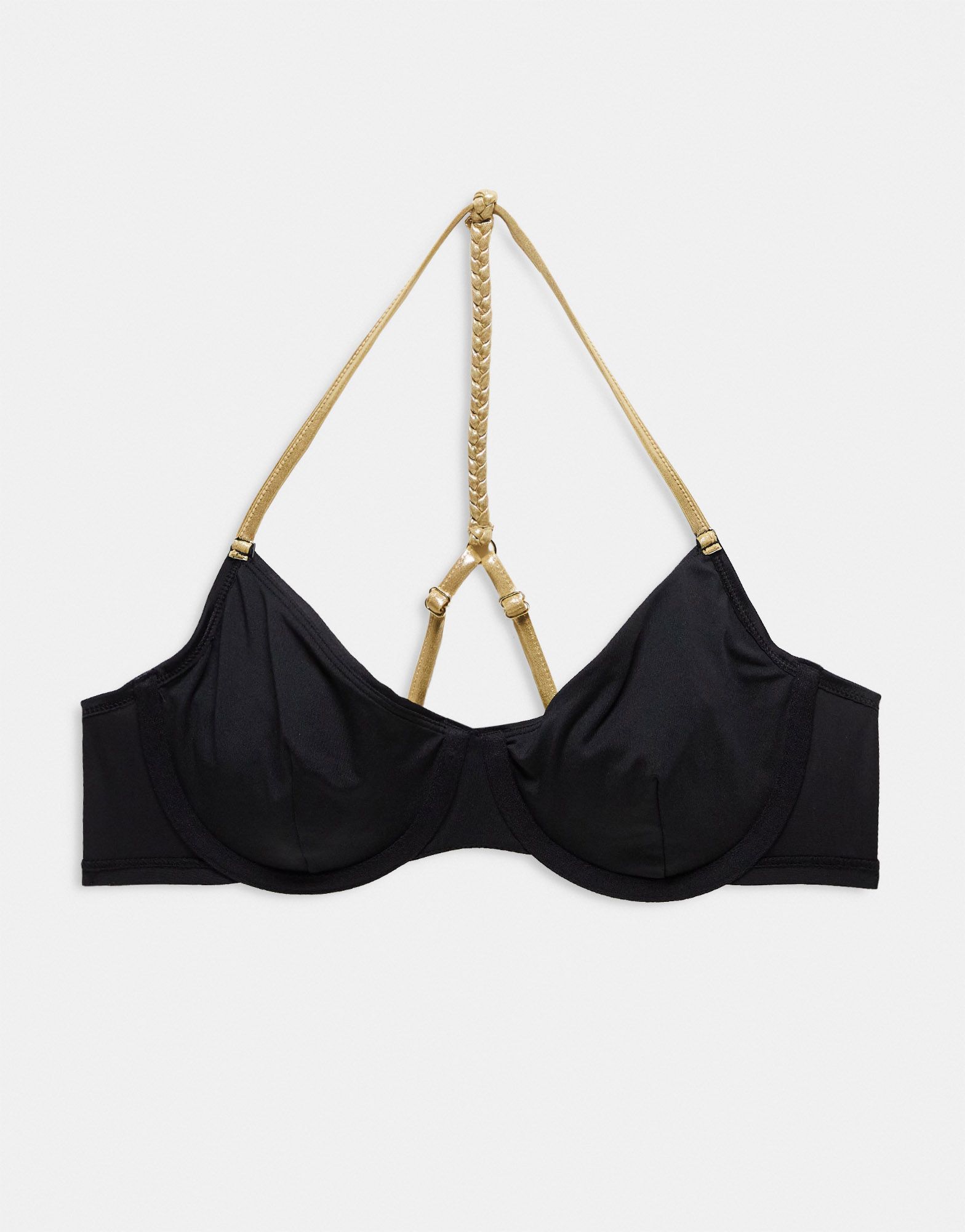 Черный бикини-топ с Т-образным ремешком Hunkemoller Paradise 5590₽