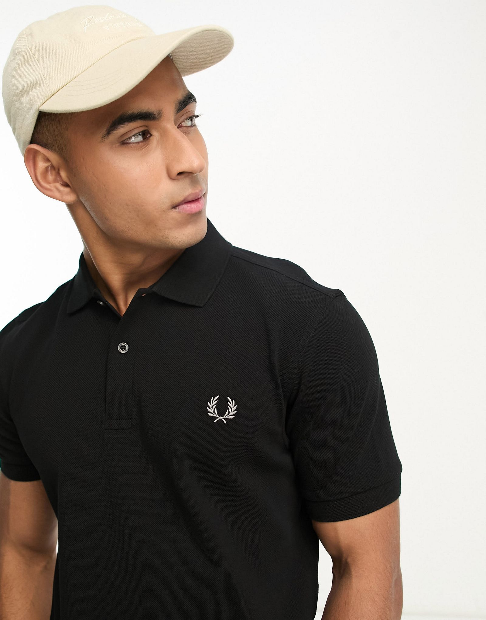 Черная однотонная рубашка-поло Fred Perry 19190₽