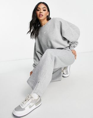 Серый объемный свитшот Nike Phoenix Fleece