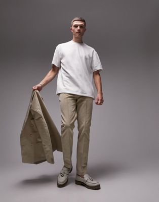 Коричневые вельветовые брюки-скинни Topman