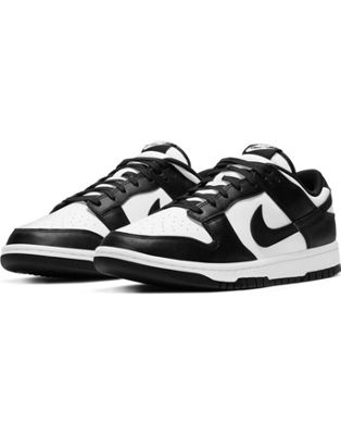 Бело-черные кроссовки Nike Dunk Low Retro
