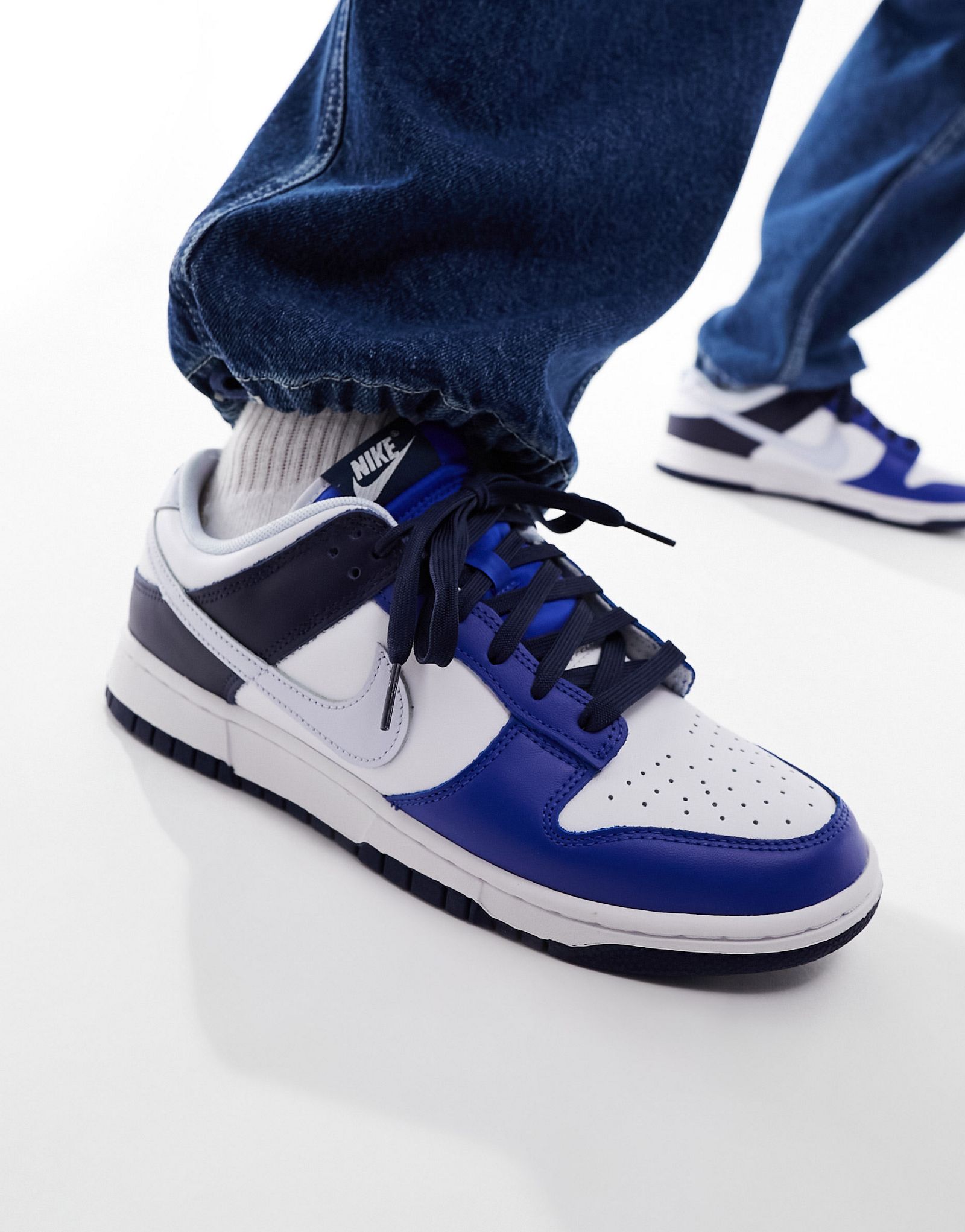 Синие мульти-кеды Nike Dunk Low 16490₽