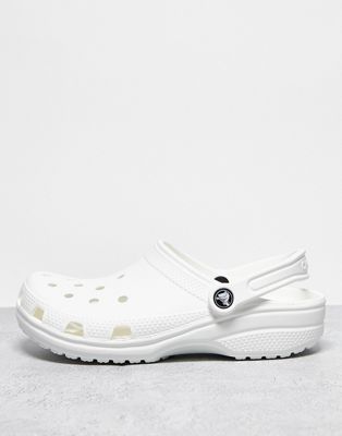 Белые классические сабо Crocs