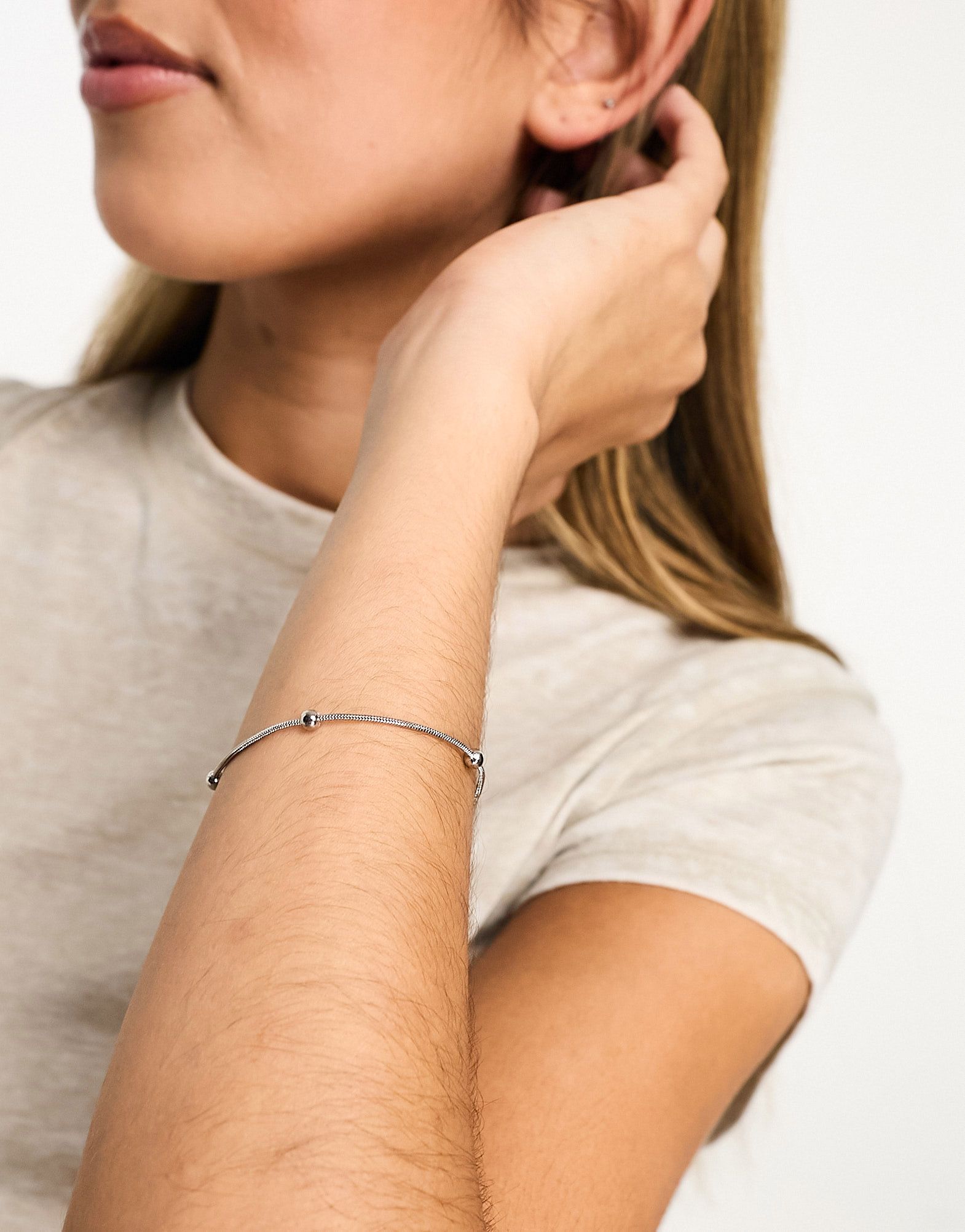 Серебряный браслет-цепочка из нержавеющей стали Lost Souls 2090₽