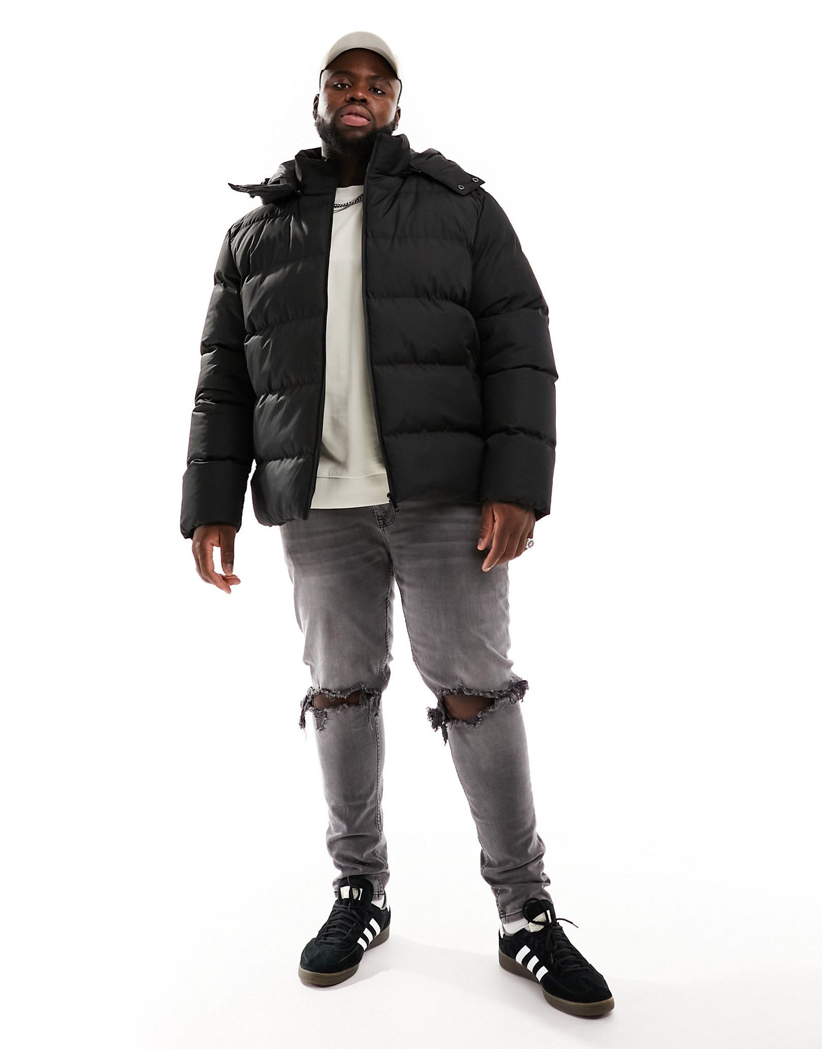 Черная куртка-пуховик с капюшоном Soul Star Plus