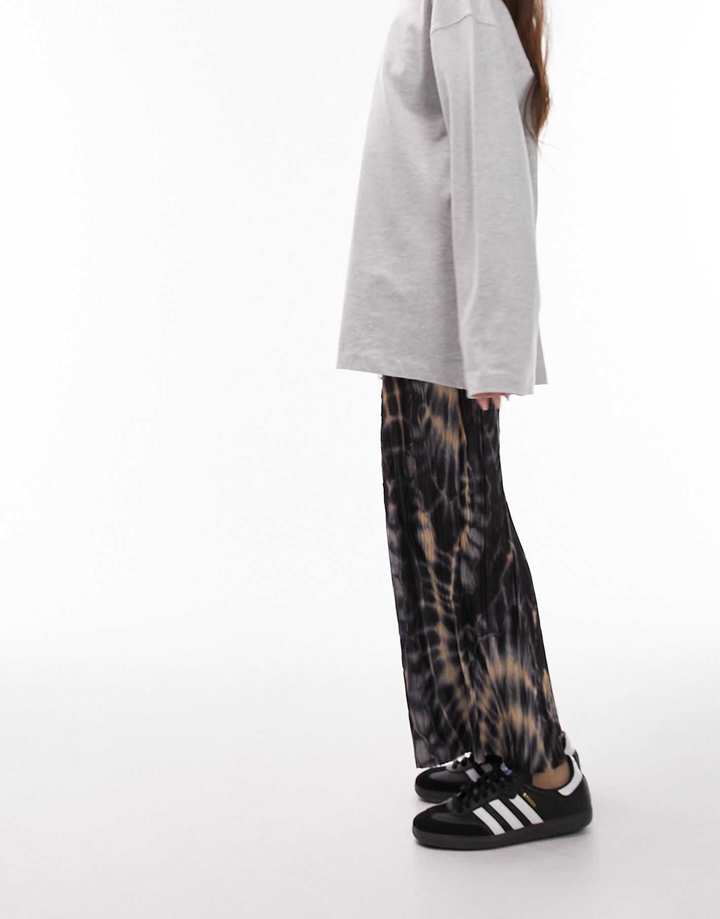 Плиссированная юбка миди с принтом тай-дай Topshop 8290₽