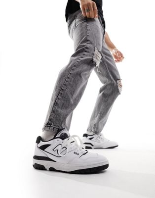 Бело-черные кроссовки New Balance 550