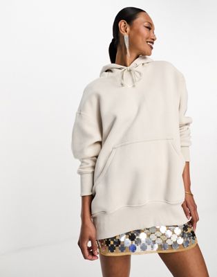 Светло-коричневая худи оверсайз из флиса Nike Phoenix Fleece