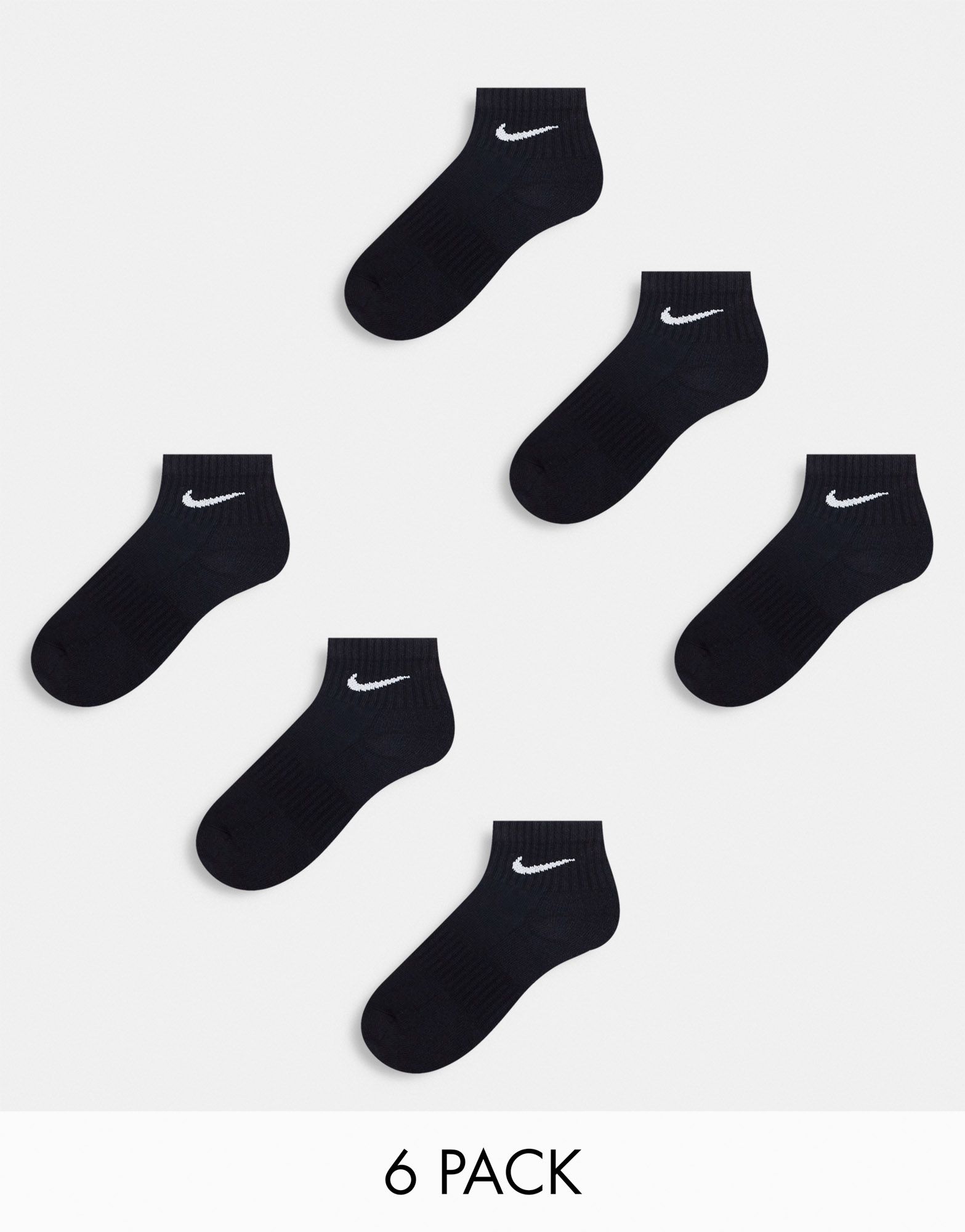 Шесть пар черных носков до щиколотки Nike Everyday Cushioned 2890₽