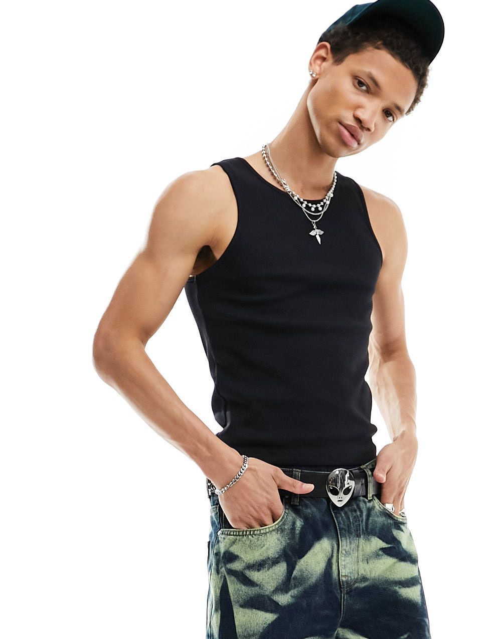 Черная майка в рубчик COLLUSION 3690₽