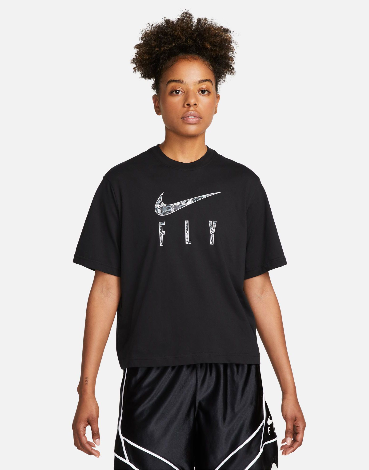 Черная футболка свободного кроя Nike Basketball Dri-Fit Swoosh Fly