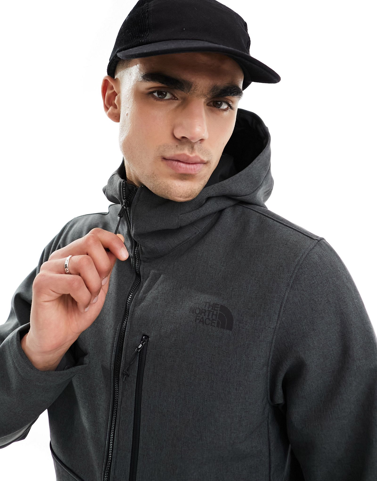 Серая куртка с капюшоном The North Face Apex 21290₽