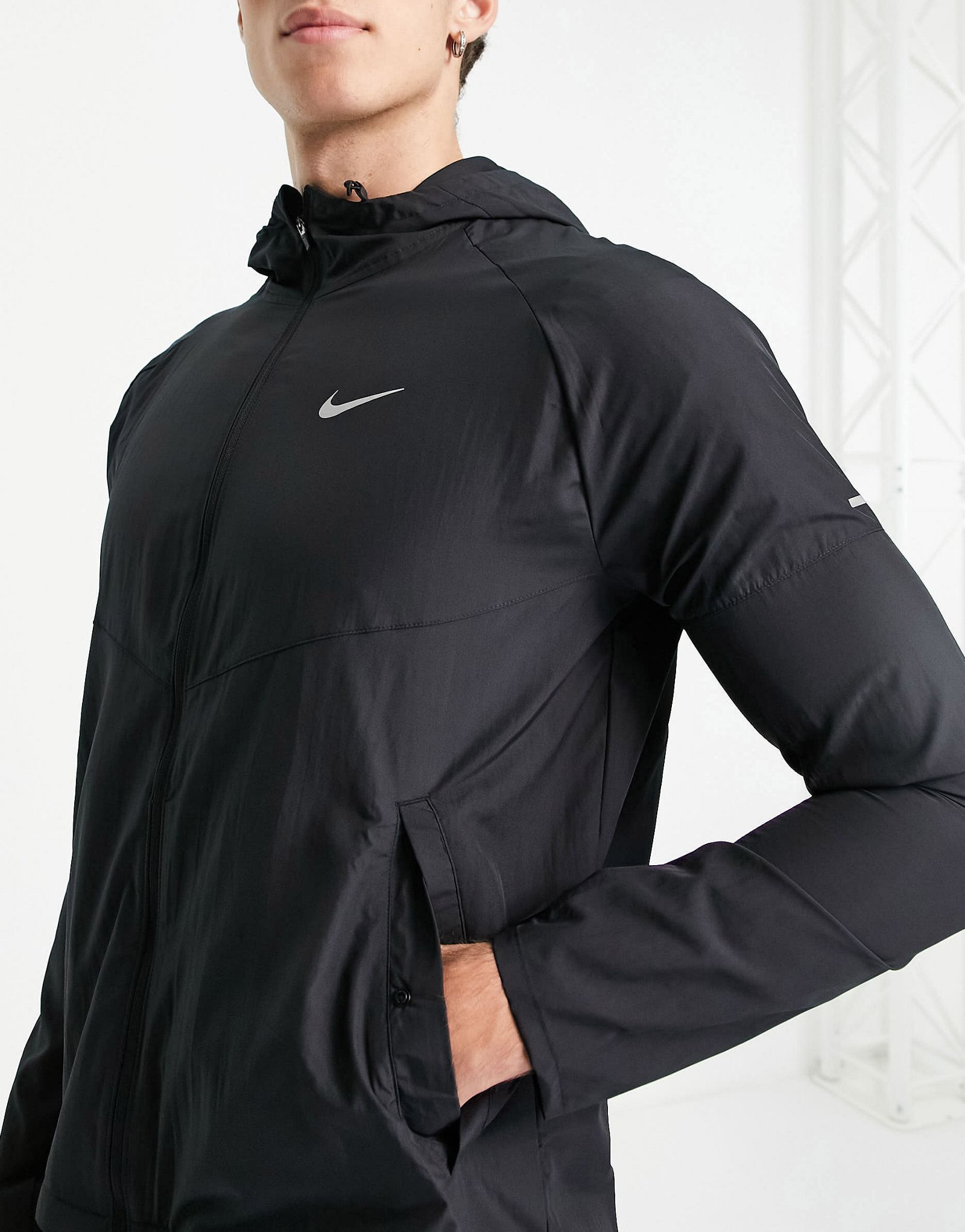 Черная футболка с полумолнией Nike Running Dri-FIT Element