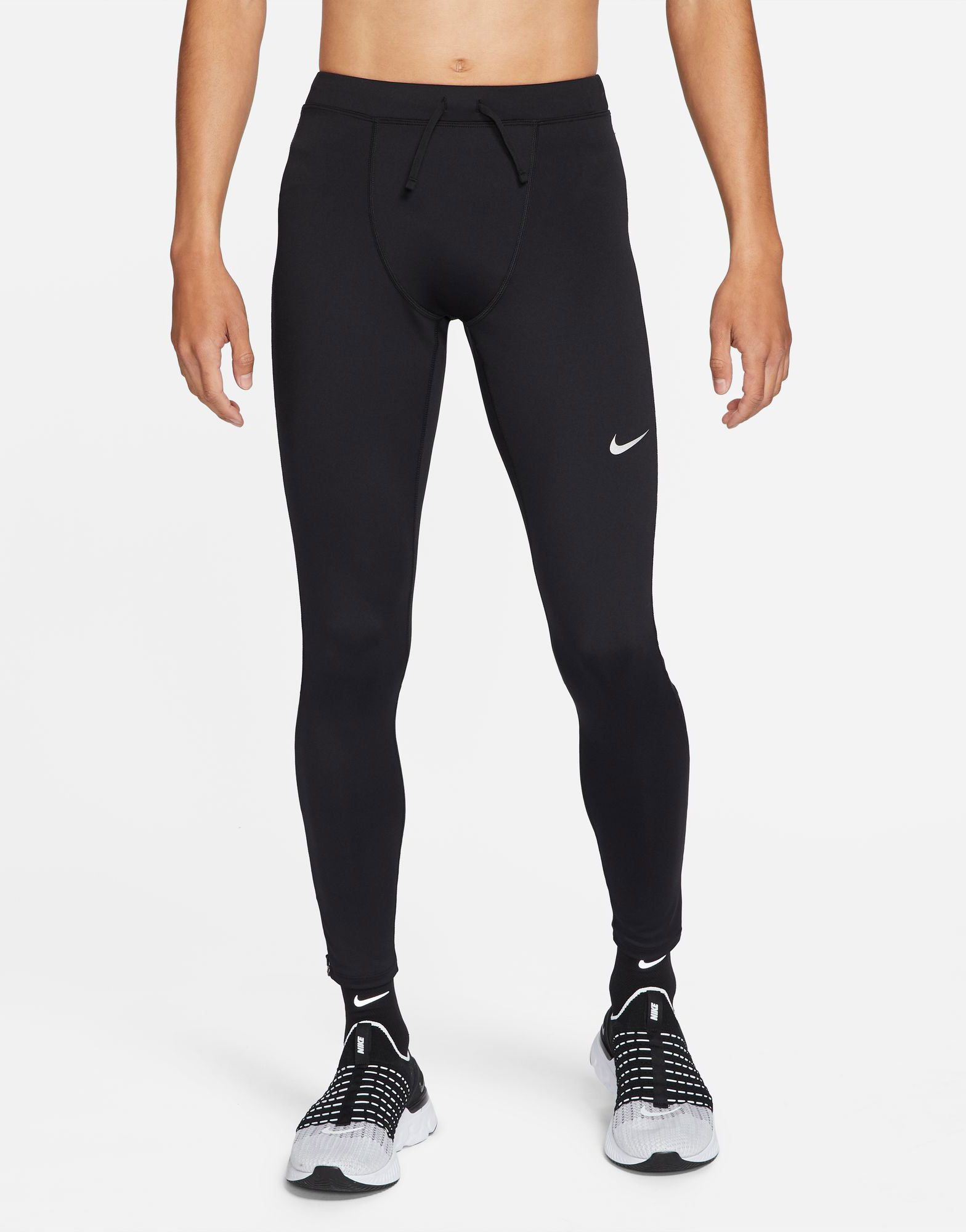 Черные тайтсы Nike Running DRI-FIT Challenger