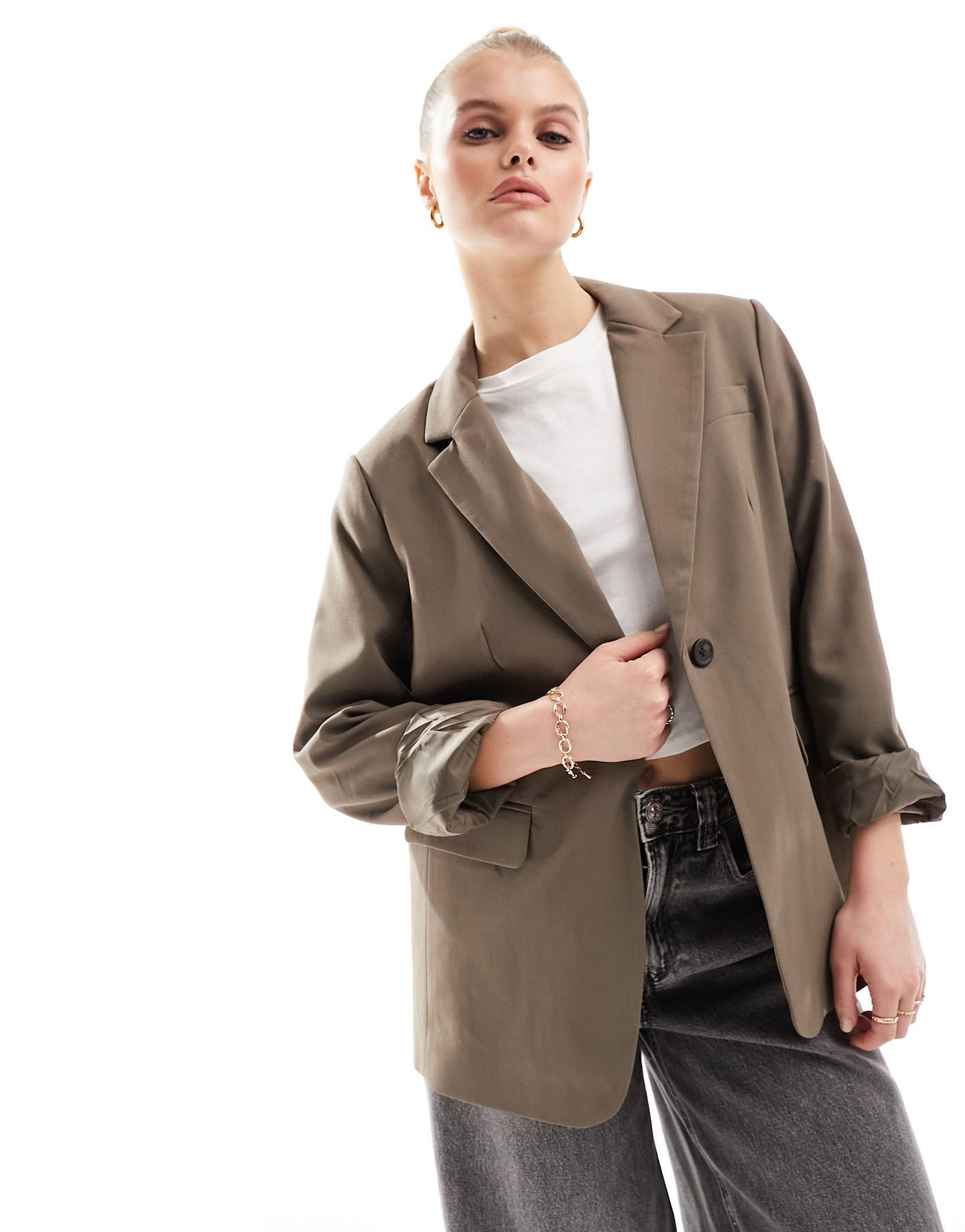 Коричневый сшитый на заказ автономный пиджак Vero Moda Aware 23990₽