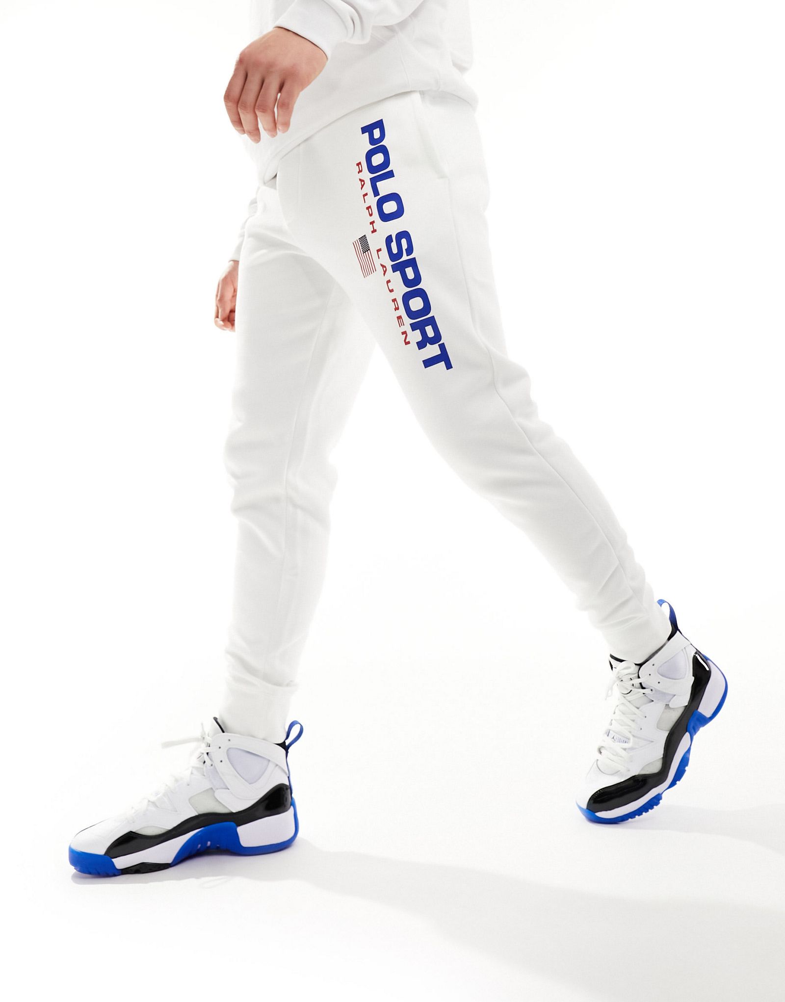 Белые спортивные брюки с логотипом Polo Ralph Lauren Sport Capsule