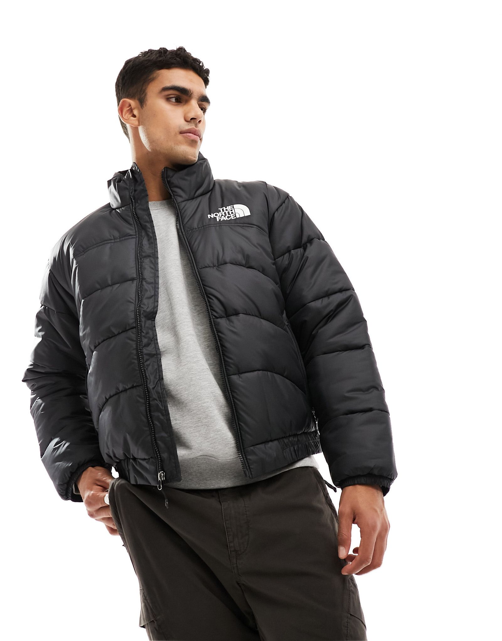 Черная дутая куртка The North Face TNF 2000