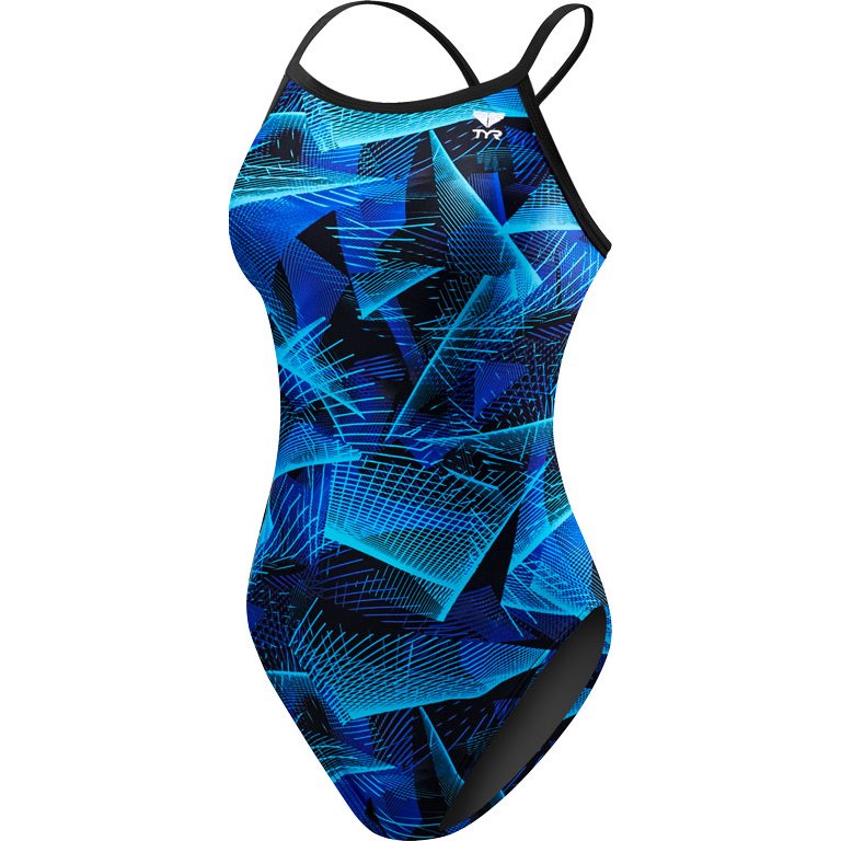 Женский купальник TYR Axis Durafast Elite® Diamondfit - синий blue