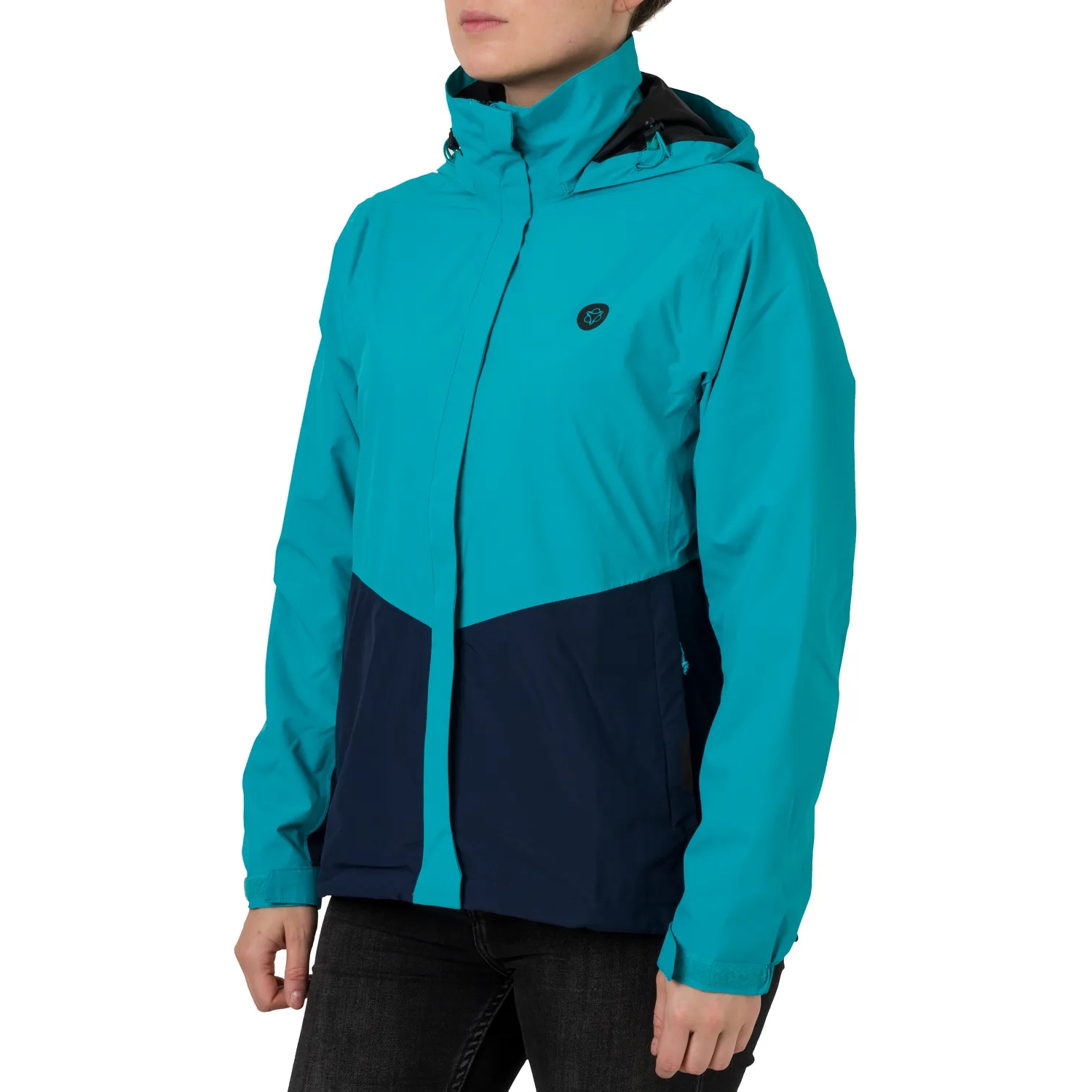 Женский дождевик AGU Essential Section - мятный/темно-синий mint/navy