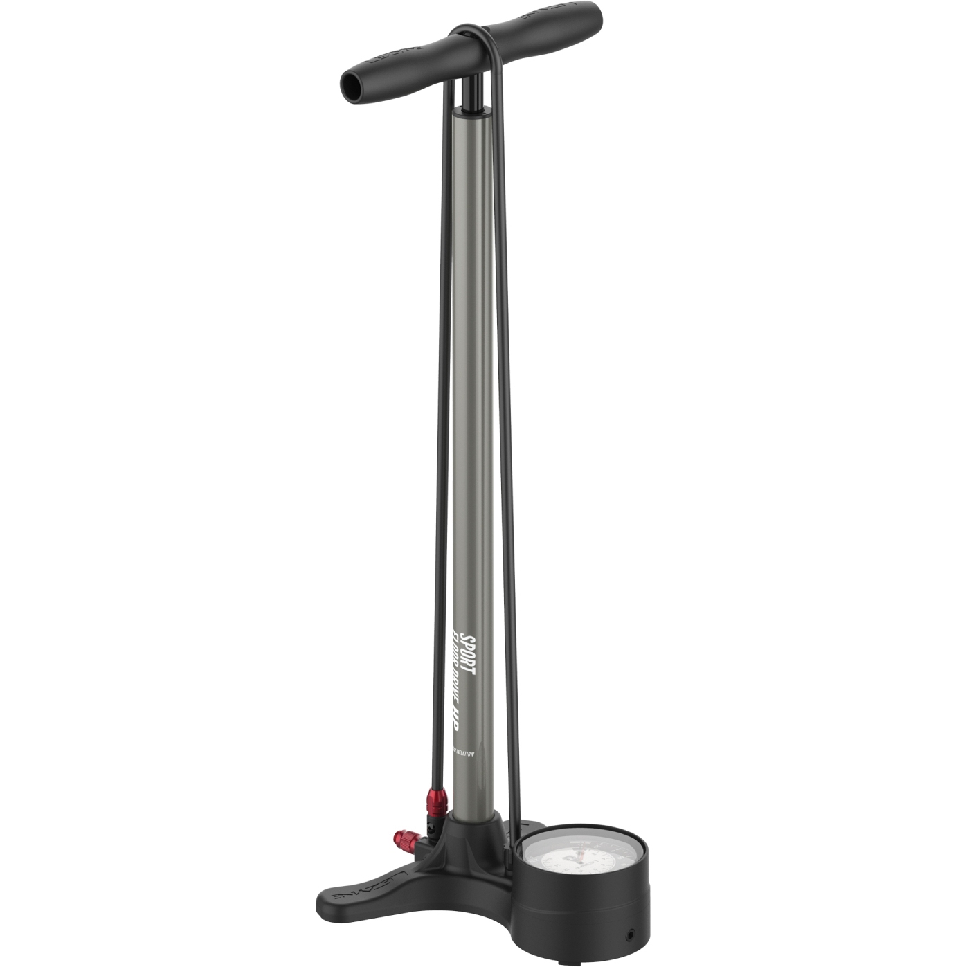 Напольный насос Lezyne Sport Floor Drive 3.5 - серый матовый grey matt