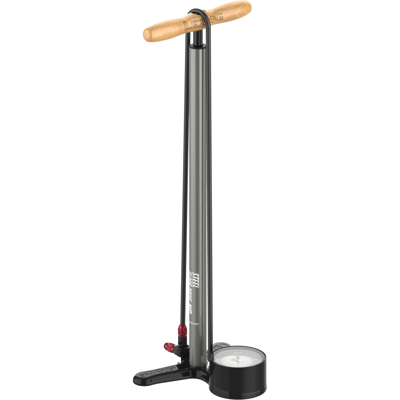 Напольный насос Lezyne Steel HP Floor Drive 3.5 - серый матовый grey matt