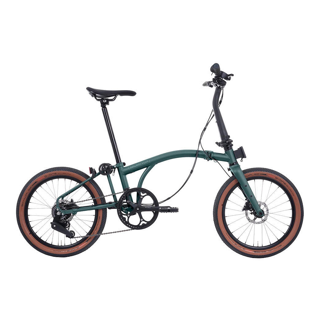 Brompton G Line - 8-скоростной - С небольшой перекладиной - Стандартный подседельный штырь - Складной велосипед диаметром 20 дюймов - 2025 - зеленый forest green