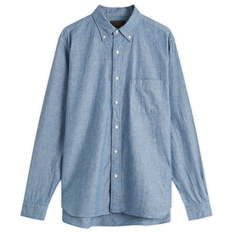 Beams Plus Button Down Chambray Shirt 22690₽
