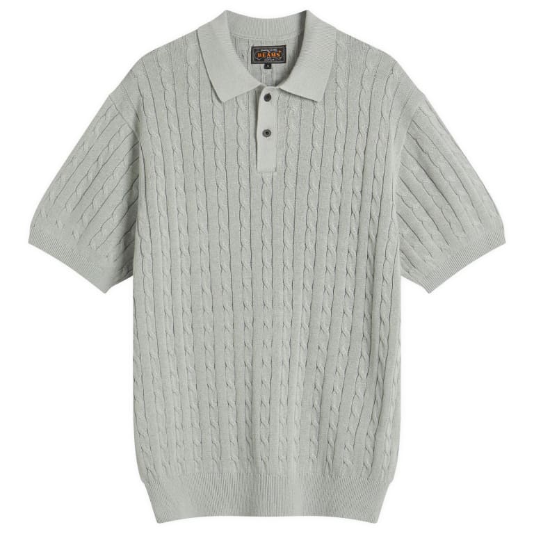 Beams Plus Cable Knit Polo