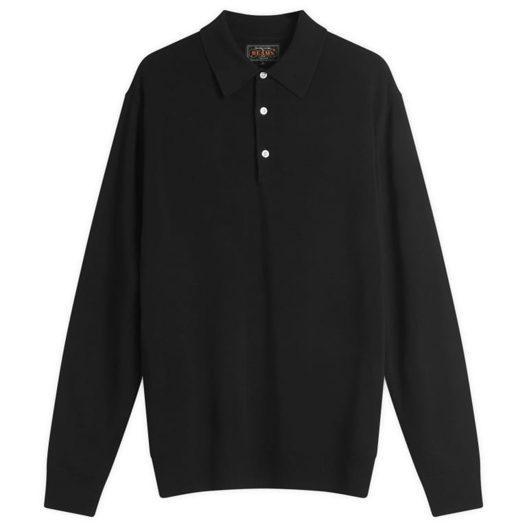 Beams Plus 12g Knit Long Sleeve Polo