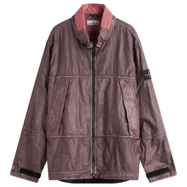 Stone Island Raw Linen Plated-OVD Short Parka