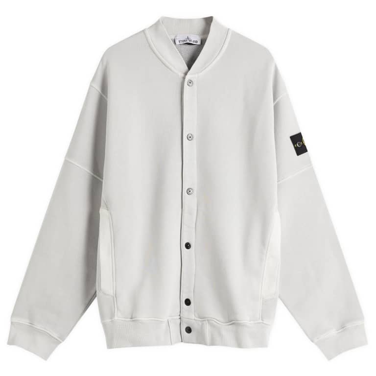 Stone Island Old Effect Fleece Bomber Jacket