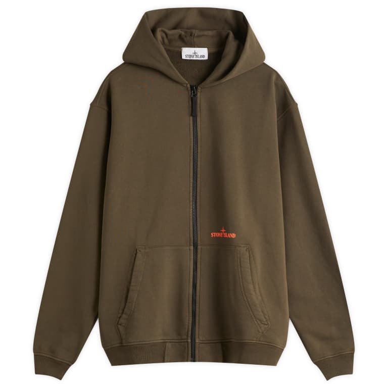 Stone Island Fingerprint Logo Zip Hoodie 85690₽