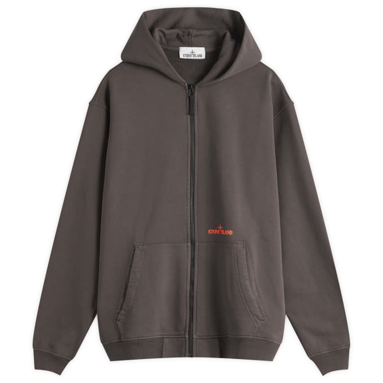 Stone Island Fingerprint Logo Zip Hoodie 85690₽