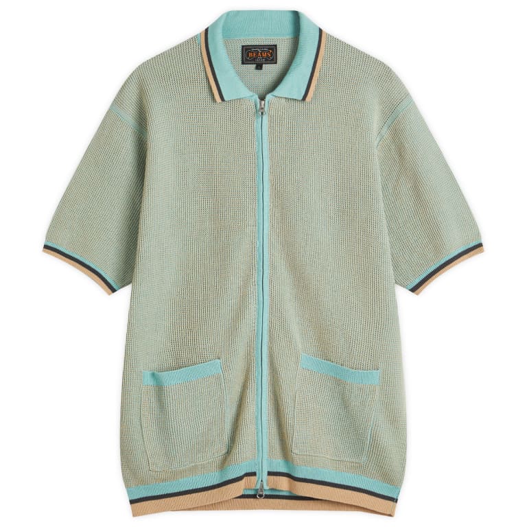 Beams Plus Zip Knit Polo