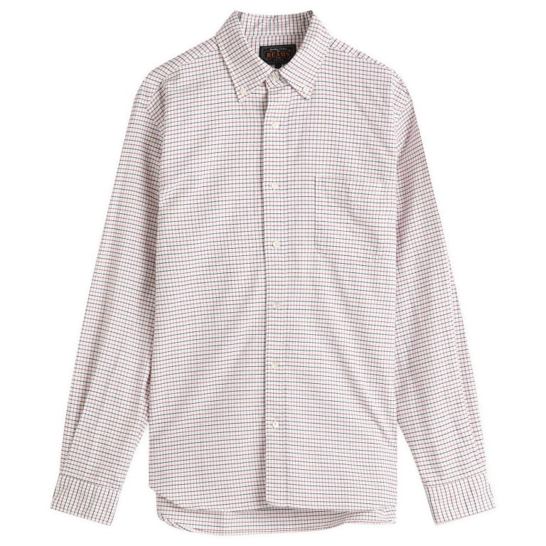 Beams Plus Tattersall Check Button Down Oxford Shirt 16190₽