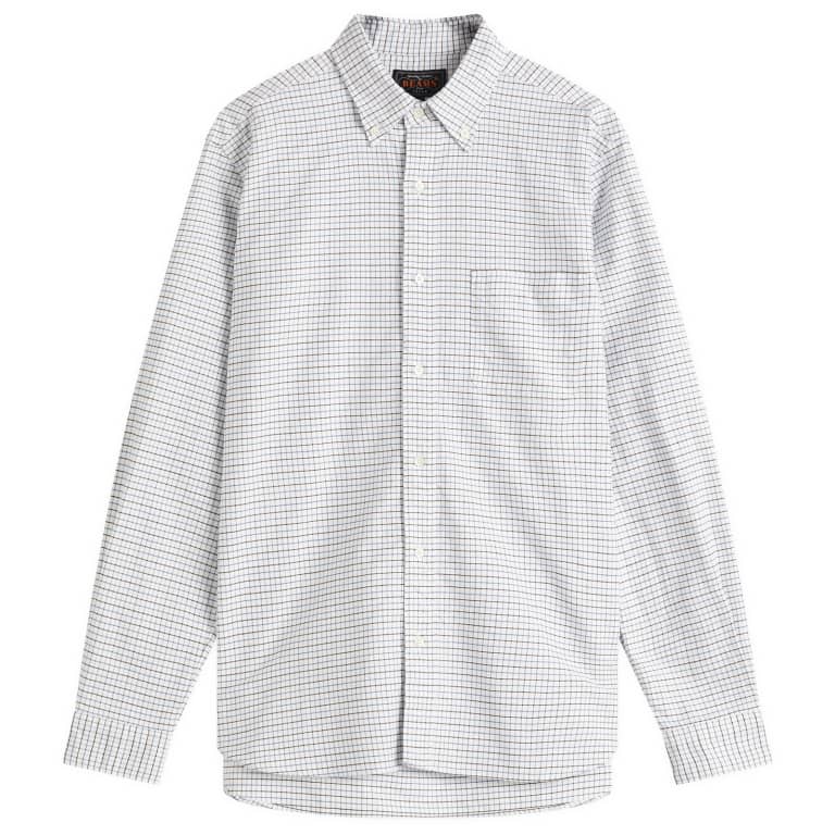 Beams Plus Tattersall Check Button Down Oxford Shirt 16190₽