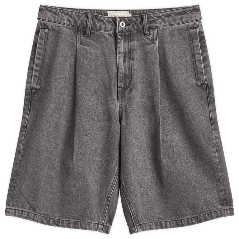 Dime Pleated Denim Shorts