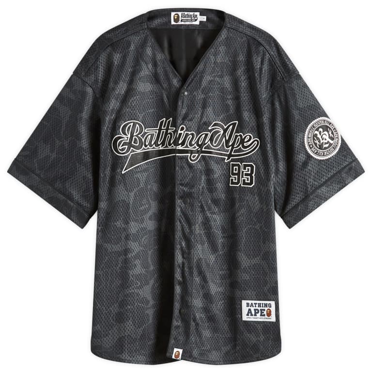 A Bathing Ape Camo Stripe Baseball Shirt 50390₽