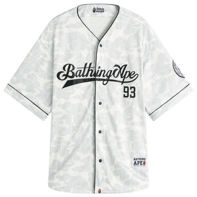 A Bathing Ape Camo Stripe Baseball Shirt 50390₽