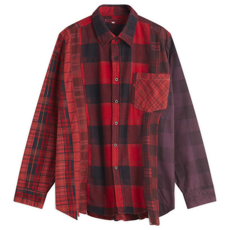 Needles 7 Cuts Wide Over Dyed Flannel Shirt