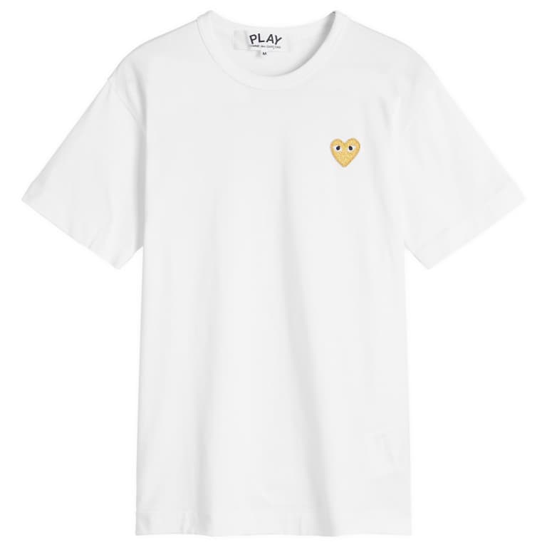 Comme des Garcons Play Gold Heart Logo T-Shirt 14790₽
