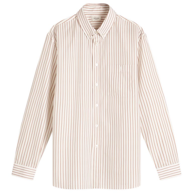 Saint Laurent Stripe Shirt with YSL Embroidery Pocket 128490₽
