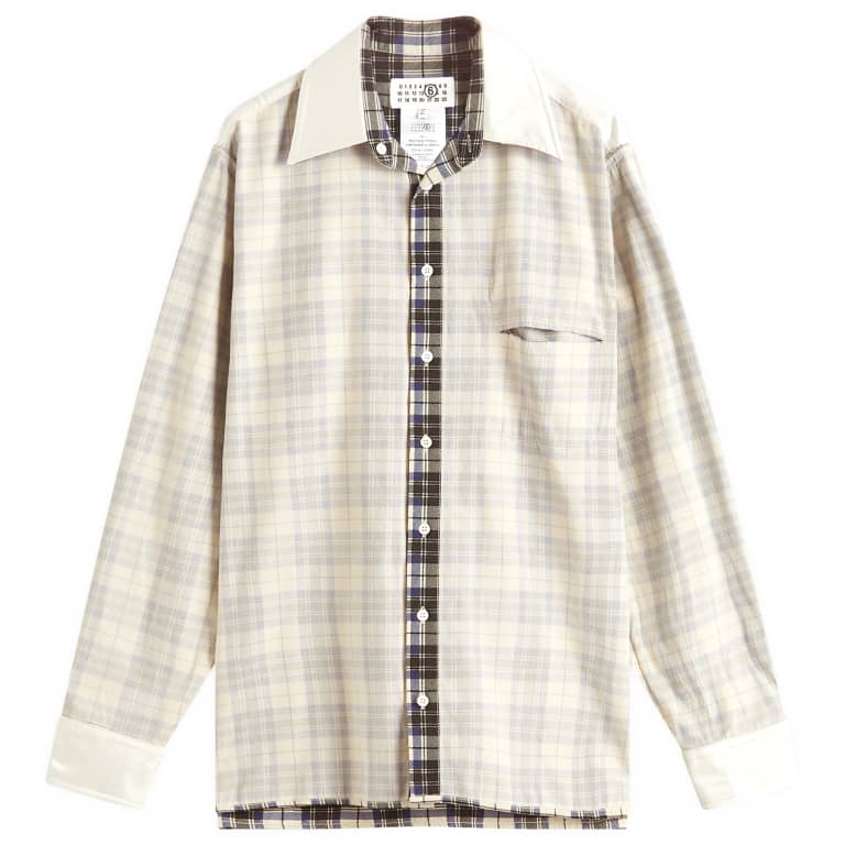 MM6 Maison Margiela Reversible Plaid Check Shirt 131290₽
