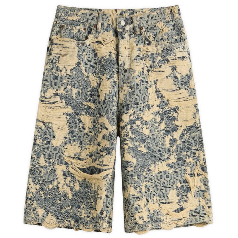 Acne Studios Distressed Monogram Denim Shorts 104690₽
