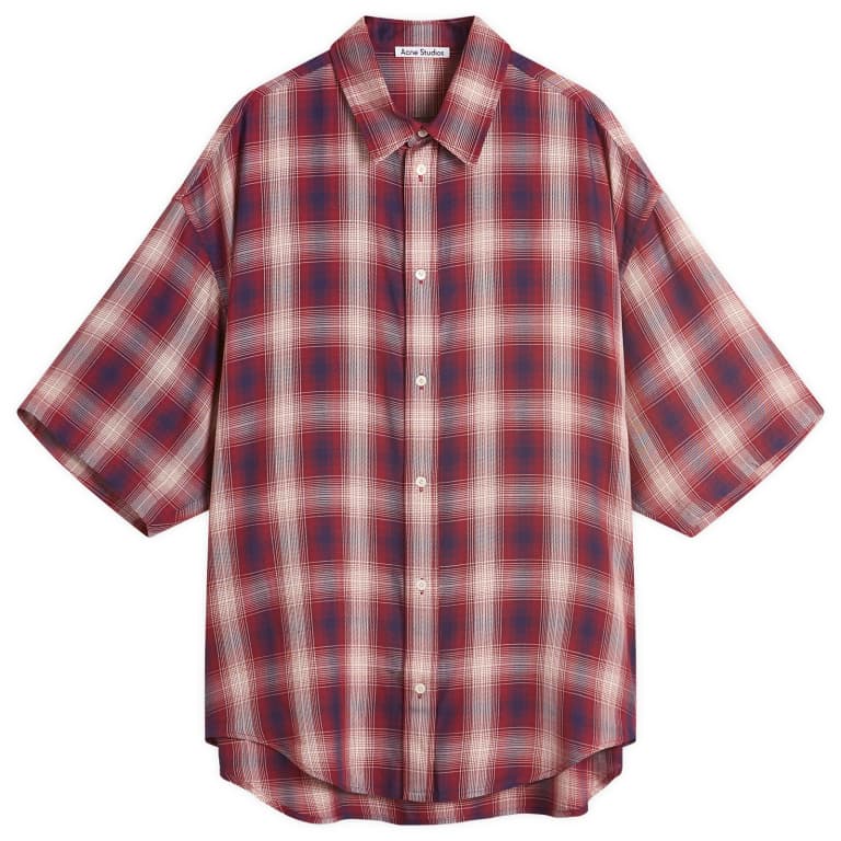 Acne Studios Short Sleeve Plaid Check Shirt 79890₽