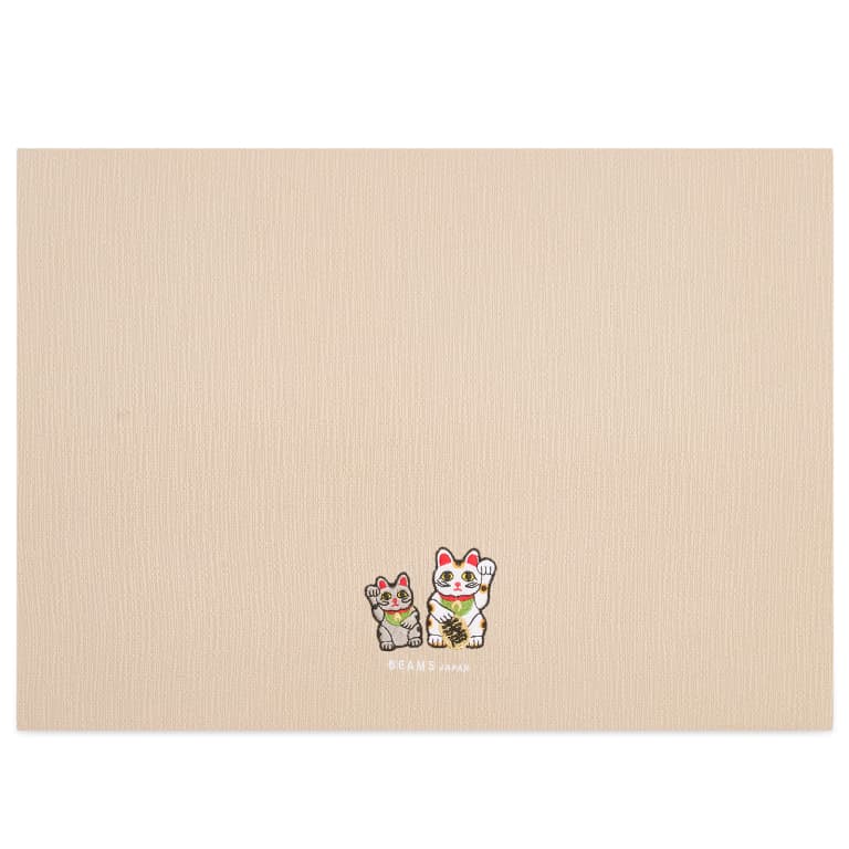 Чайный коврик с вышивкой BEAMS JAPAN - Манящий кот