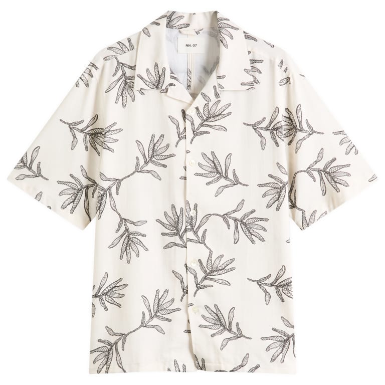 NN07 Ole Botanical Print Short Sleeve Shirt